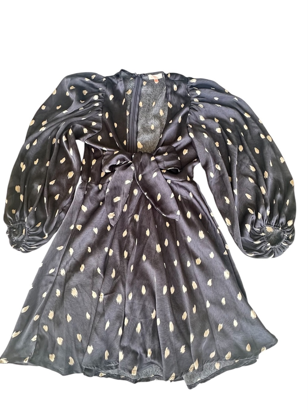 Luxxel Deep V-Neck Balloon Sleeve  dress size S